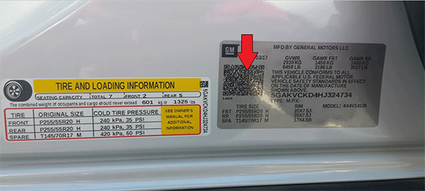 Qr Code On Certification Label Offers More Rpo Codes Techlink - 2018 Silverado Paint Codes