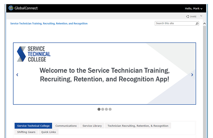 La nouvelle application de service GM Technical College donne un accès rapide à des renseignements sur la formation.