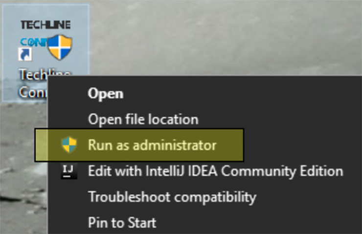 Run Techline Connect as Admin to Receive Updates Automatically